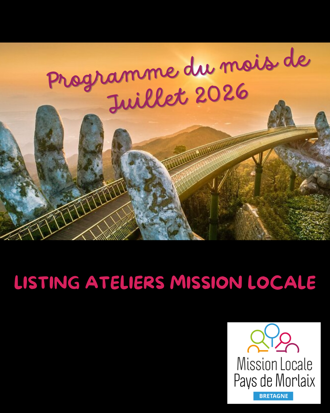 Listing Ateliers Mission Locale Juillet 2026